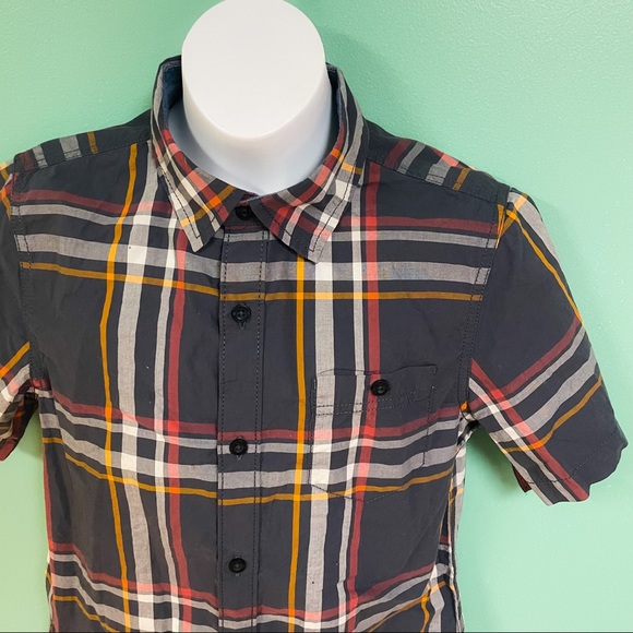 Tucker & Tate Gray Plaid Short Sleeve Button Up Boys Size L 10/12 NWT - Picture 5 of 8
